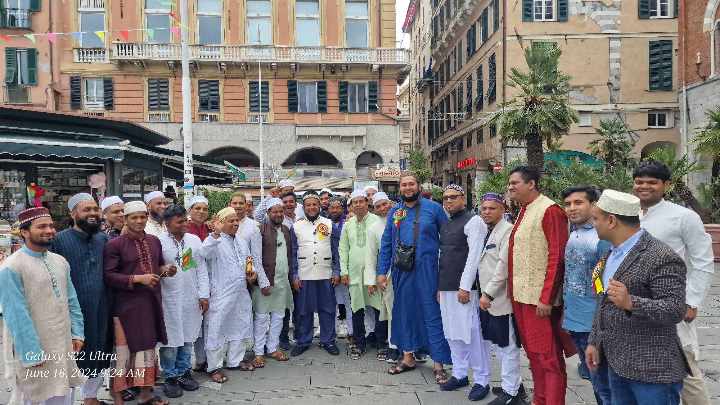 ইতালির জেনোভাতে উৎসাহ উদ্দীপনায় পবিত্র ঈদুল আযহা পালিত